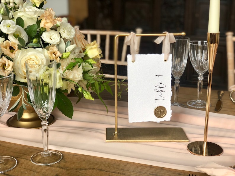 Table Sign Stand in Full Metal or Wooden Rustic Base. Please Etsy UK