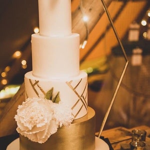 Large Hexagon Wedding cake stand only comes as a complete set please read listing for sizes and descriptions. image 8