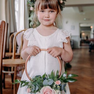 Bride Hoop bouquet, Bridal Triangle or hexagon bouquet. DIY use Alternative Bride bouquet or Bridesmaid Bouquet. image 8