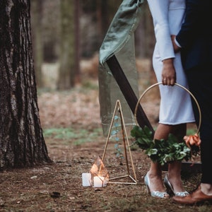 Bride Hoop bouquet, Bridal Triangle or hexagon bouquet. DIY use Alternative Bride bouquet or Bridesmaid Bouquet. image 7