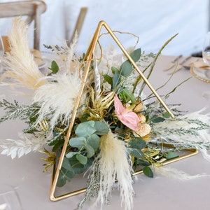 Triangle Table centre piece or Geo decor for your Geometric Wedding. image 3