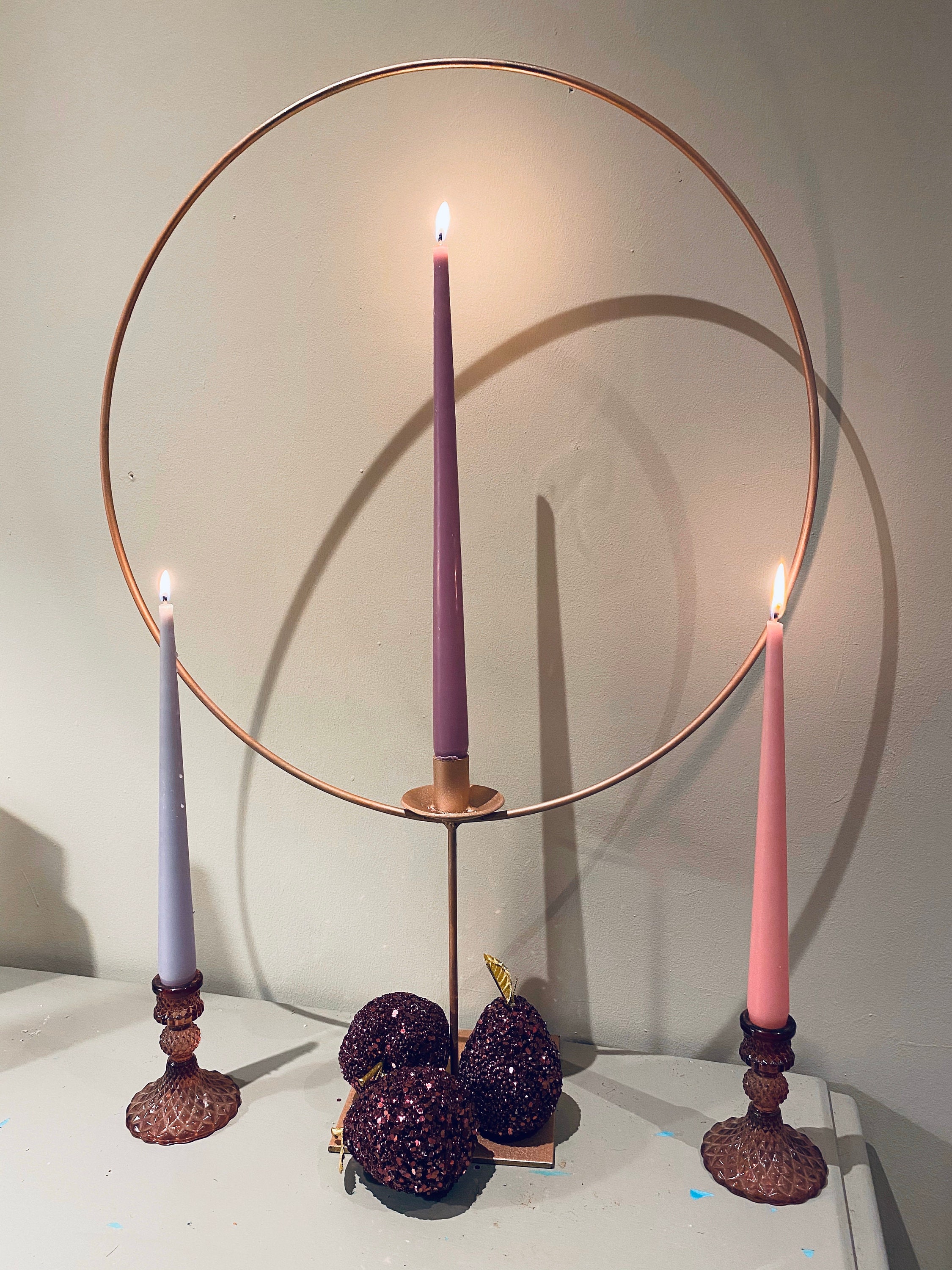 Candle holder hoop centrepiece Etsy