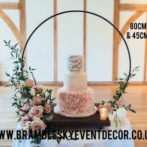 Cake Hoop Stand Please note Hoop and base sold separately made with reclaimed RECYCLED rustic timber. Please read listing info. image 6