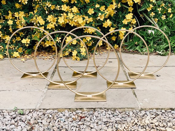 Hoop Centre Piece. Full Metal Hoop With Stand. Centre Piece Ideas