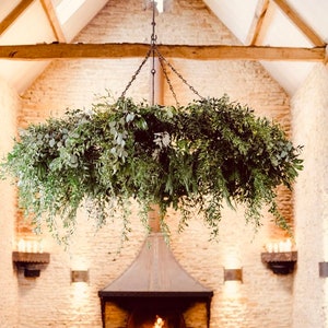 Hanging Floral installation support structure. Hanging Wreath Floral chandelier ideal for florists. Hanging kit available. image 6