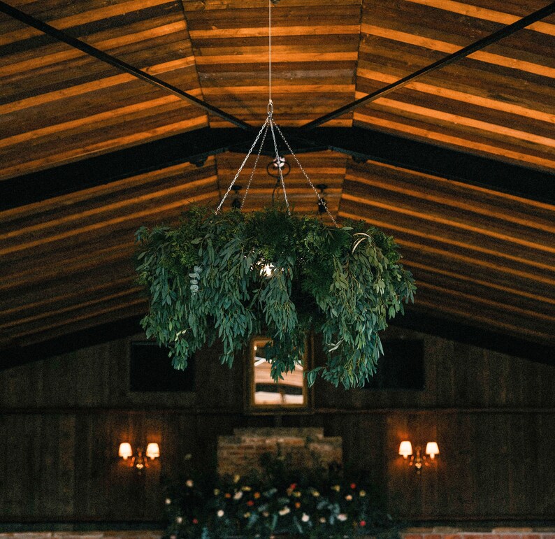 Hanging Floral installation support structure. Hanging Wreath Floral chandelier ideal for florists. Hanging kit available. image 5