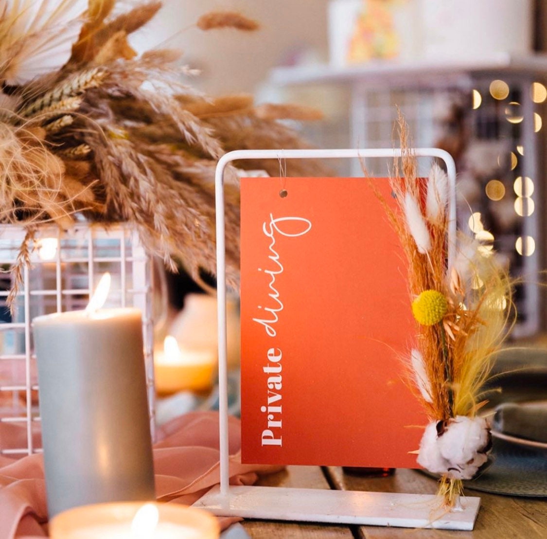 Table Sign Stand in Full Metal or Wooden Rustic Base. Please Etsy UK