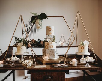 Hexagon cake stand. Limited colours - Please read listing info for sizes and descriptions & buy as a set or other options.