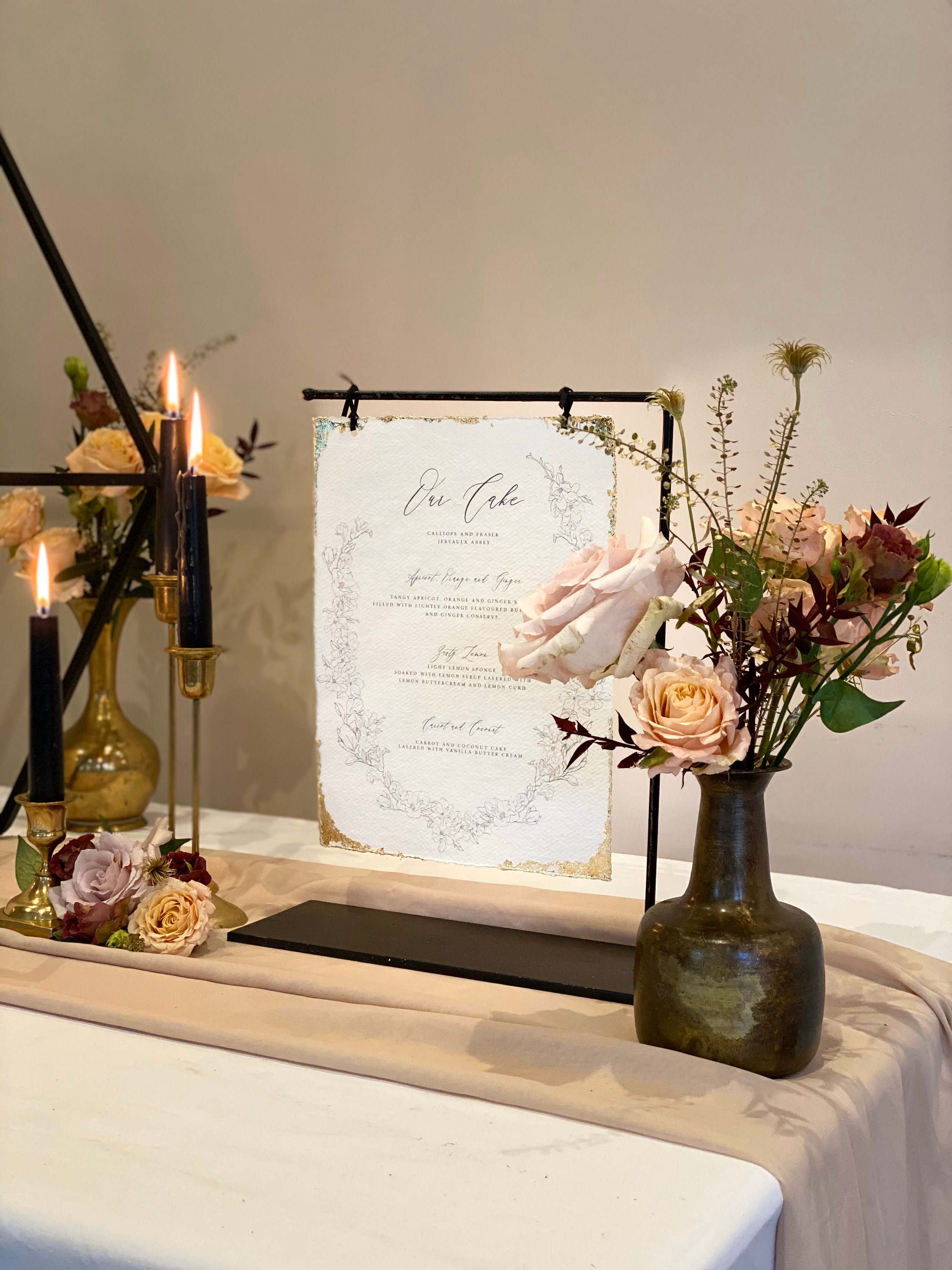 Table Sign Stand in Full Metal. Please Read Listing for Full Etsy