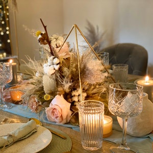 Triangle Table centre piece or Geo decor for your Geometric Wedding. image 6