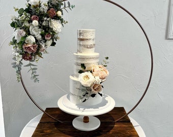 Cake Hoop Stand. Hoop and base sold separately - made with reclaimed RECYCLED old rustic timber. Please read listing info.