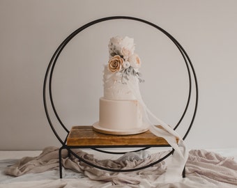 Table top double hoop with detachable base. Cake Hoop Stand. Floating cake ring. Please read listing information.