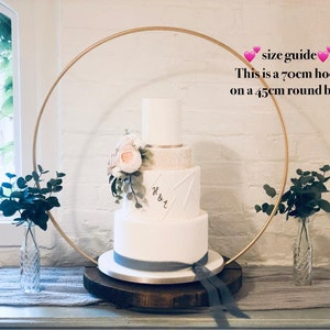 Cake Hoop Stand Please note Hoop and base sold separately made with reclaimed RECYCLED rustic timber. Please read listing info. image 9