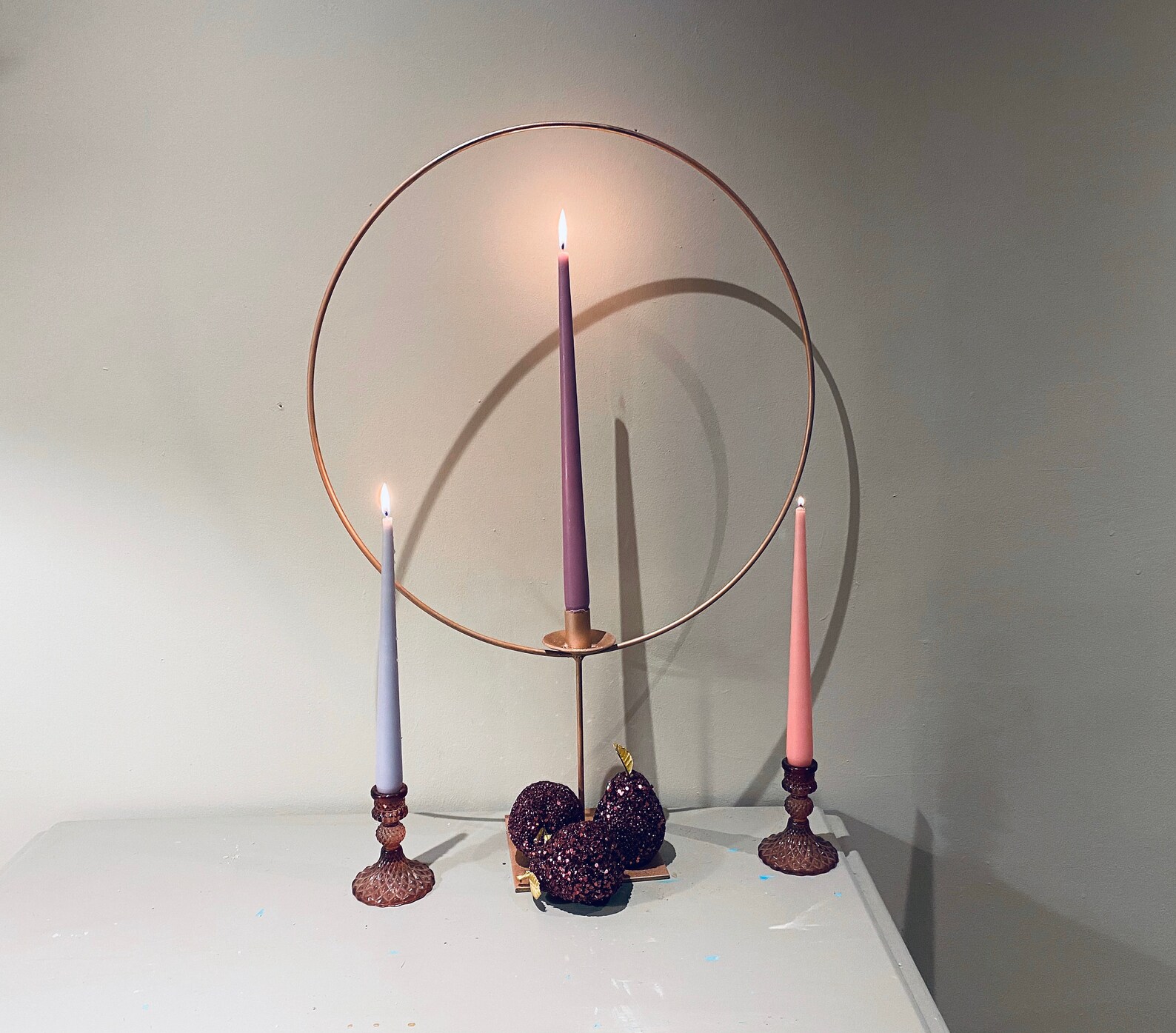 Candle holder hoop centrepiece Etsy