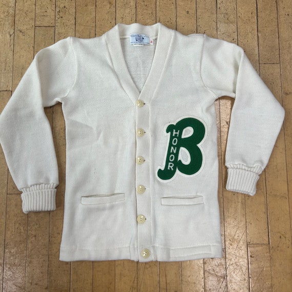 Vintage New Era Sz 34 Varsity Letterman Sweater Cardigan 1950s 
