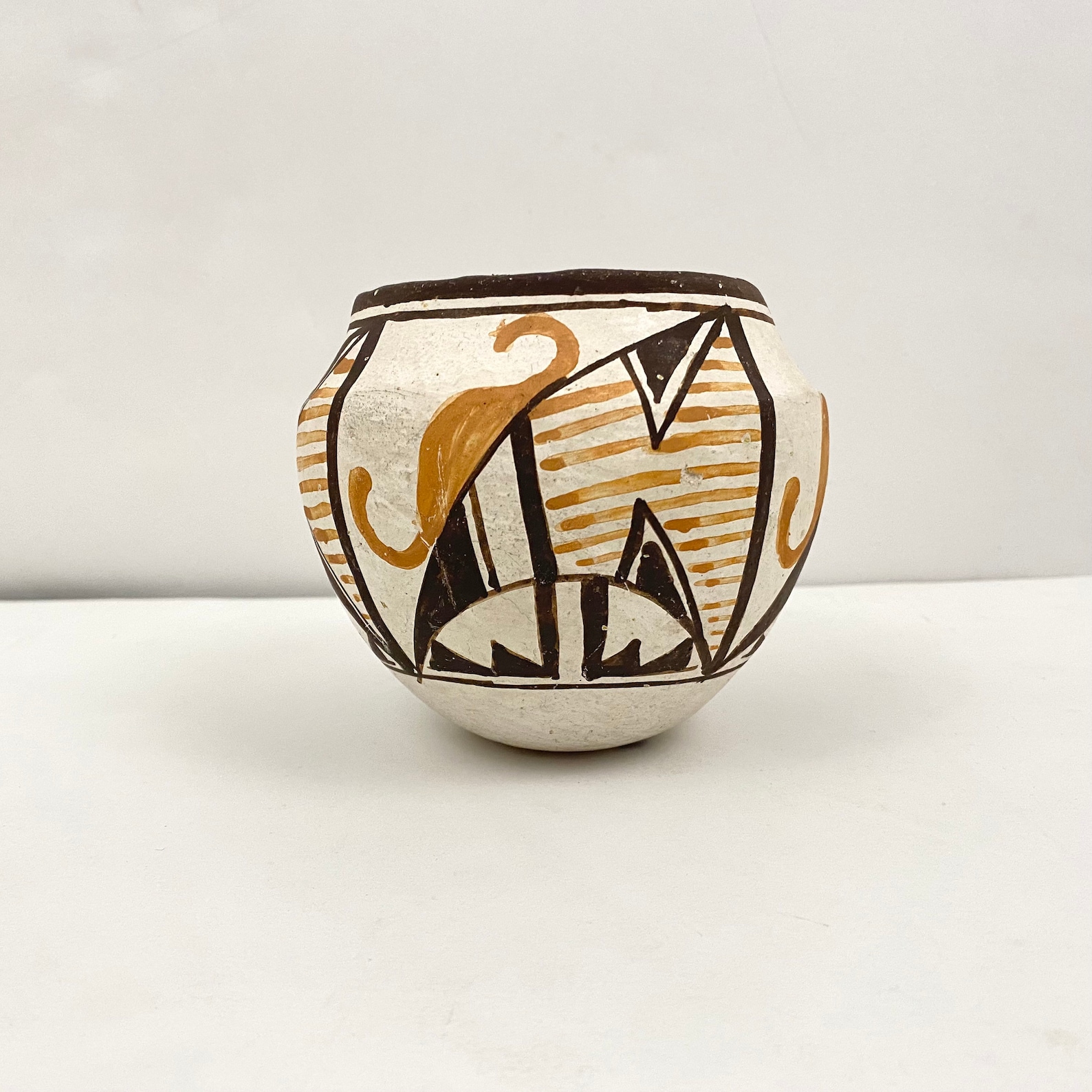 Vintage Pottery Vase New Mexico Native American Black Etsy