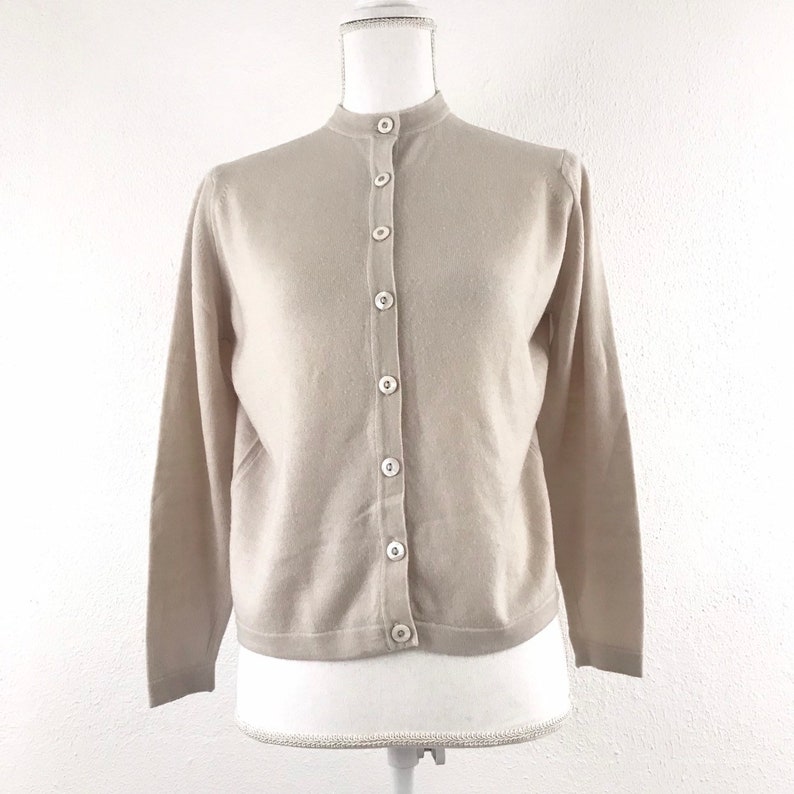 Cardigan Sweater 1950s Women Gray Wool Soft* Med NEW Vintage Pendleton Size 40