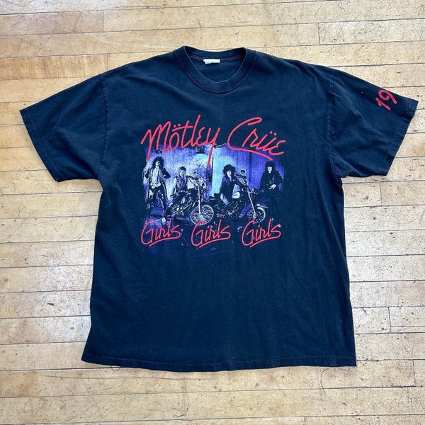 Vintage Motley Crue XL Concert Tee Girls Girls Girls 1987 Single Stitch