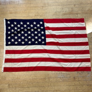 Antique 48 Stars American America Distressed Flag Flags United