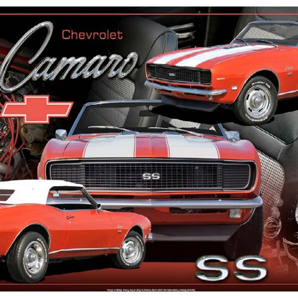 1968 Camaro SS Metal Sign
