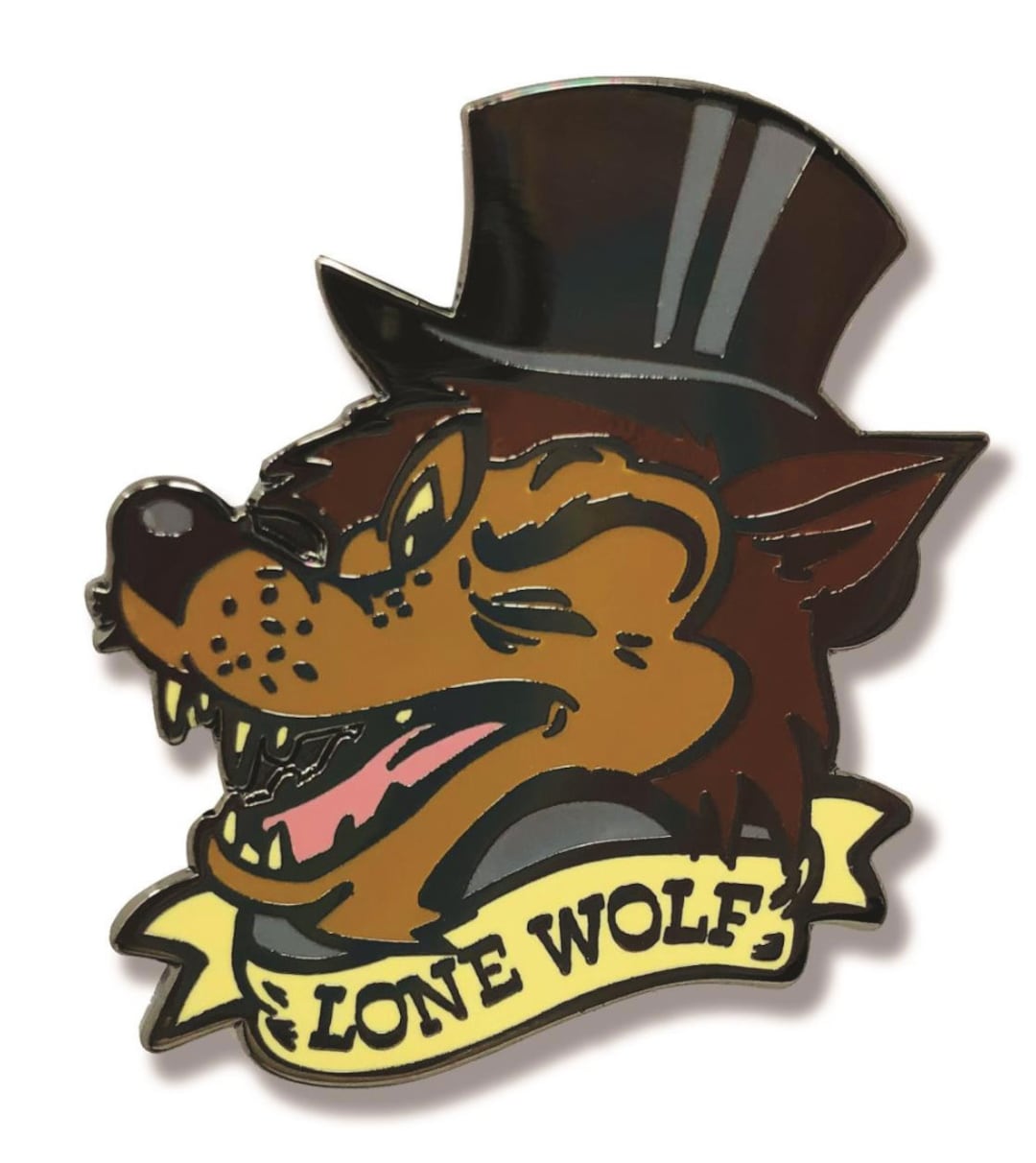 The Lone Wolf Top Hat Classy Wolf Classic Monsters Enamel - Etsy