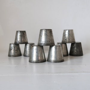 3 moldes para hornear franceses antiguos, moldes para pasteles para canelones pequeños, decoración de casas de campo, decoración de cocinas de granja, portavelas, candelabro