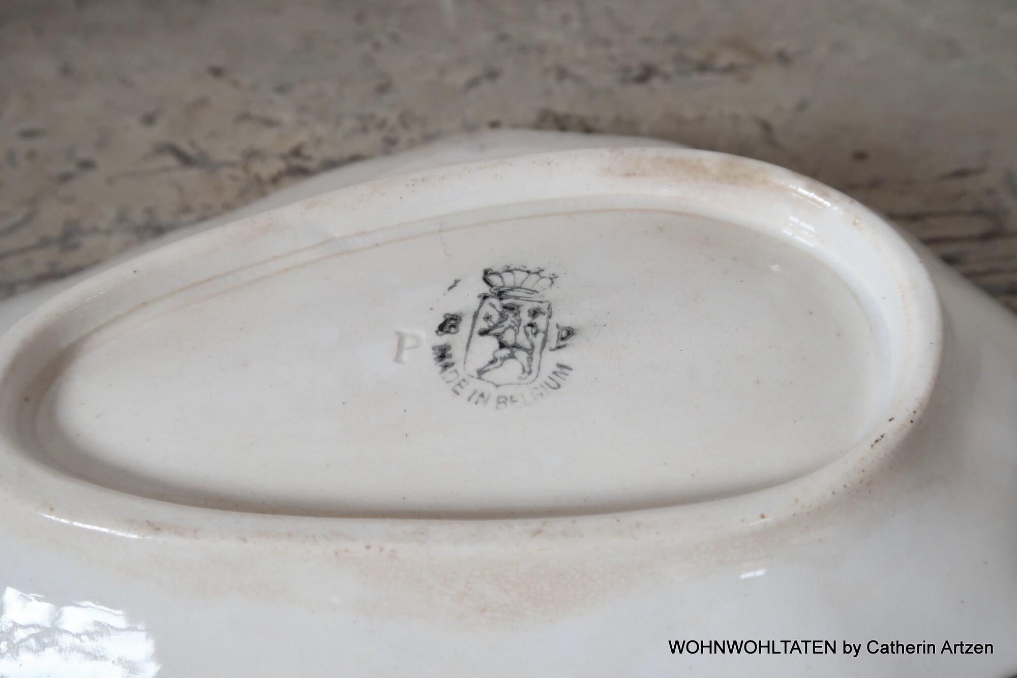 Antike weiße Keramikschale Längliche Keramikschüssel in | Etsy