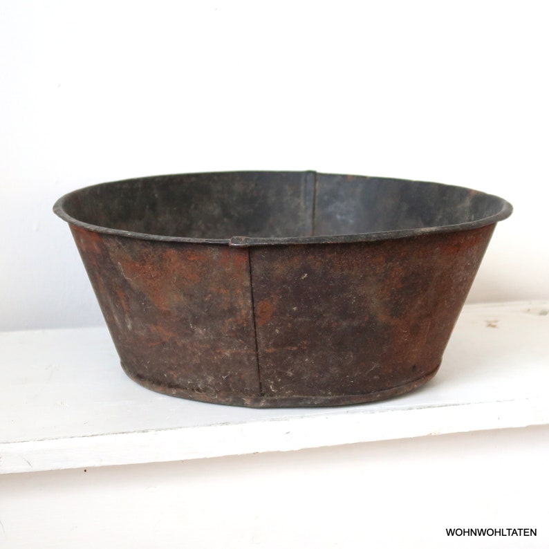 Antique Handmade Bread Baking Pan Large Round Metal Baking Etsy UK