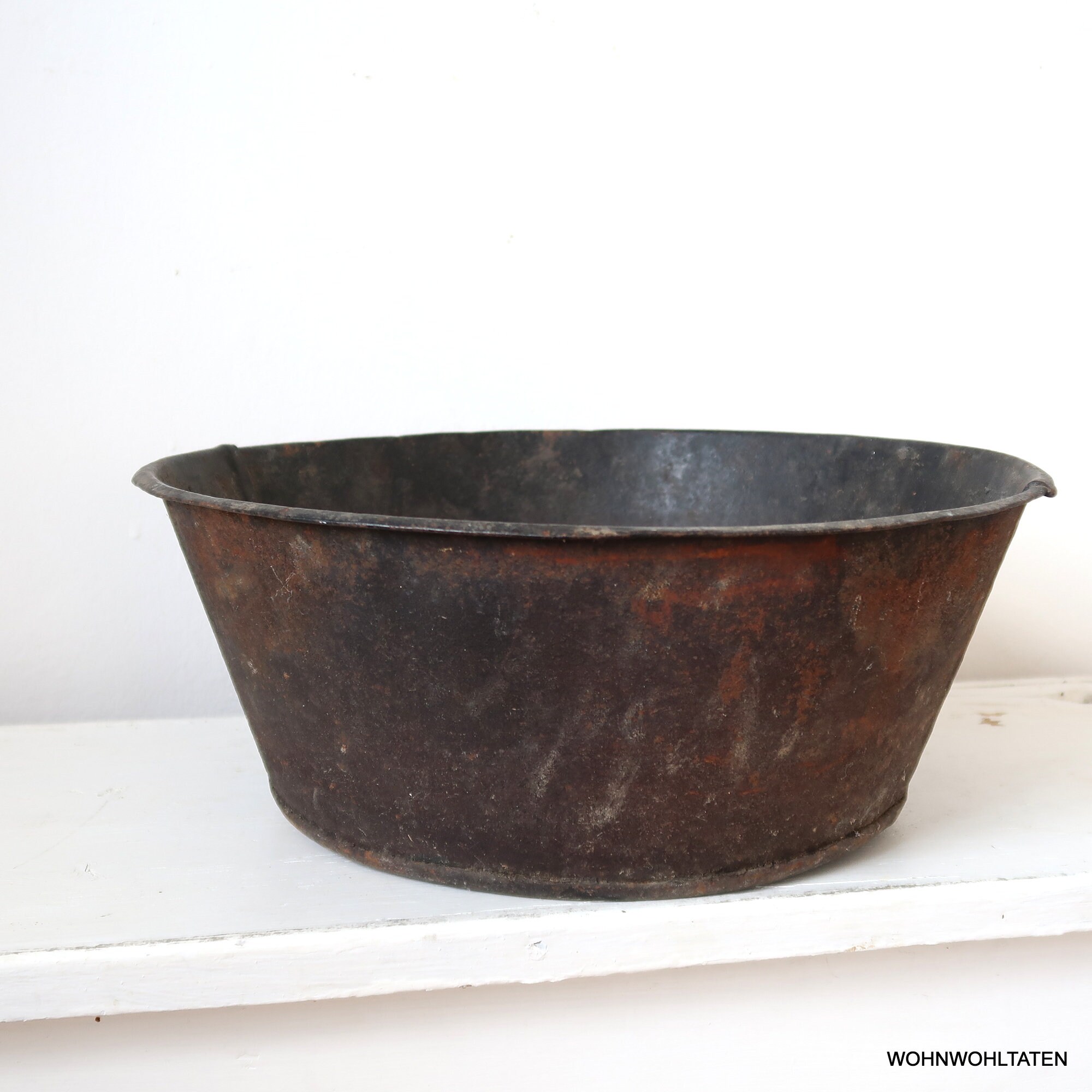 Antique Handmade Bread Baking Pan Large Round Metal Baking Etsy UK