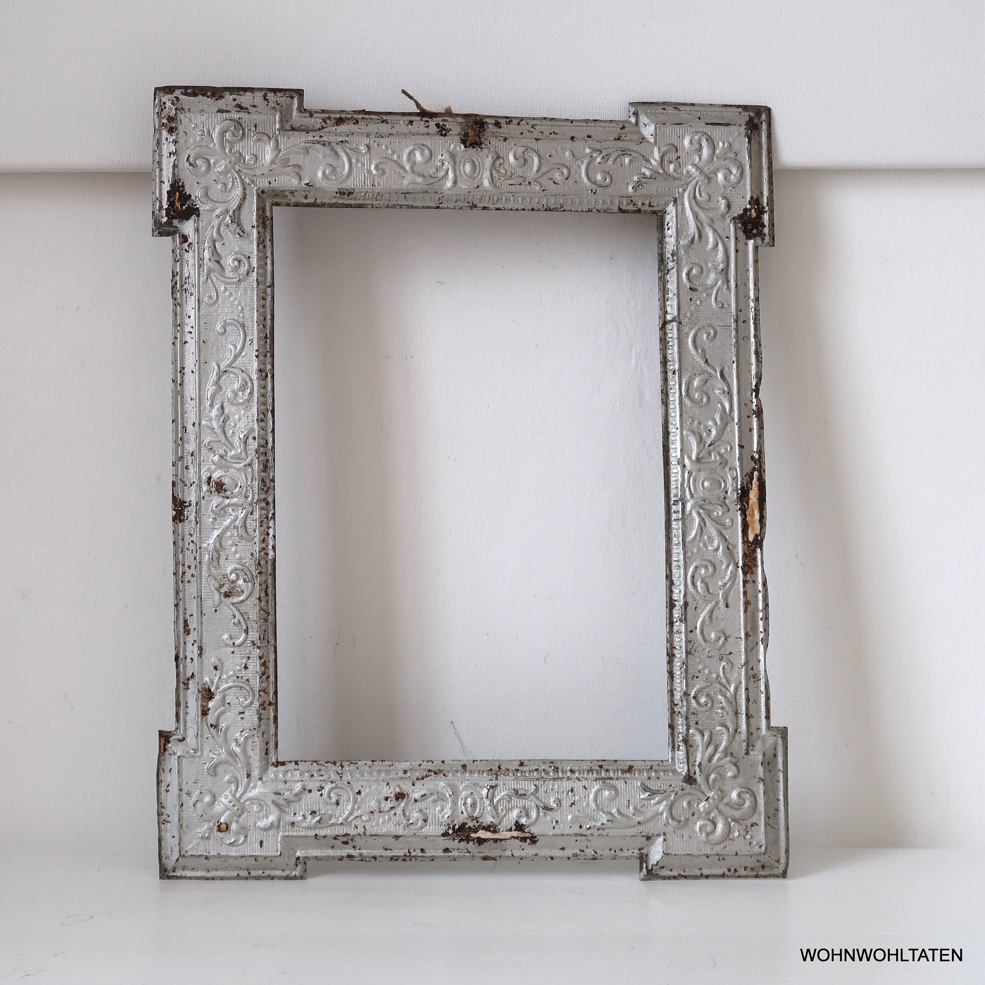 Large Antique Silver Victorian Picture Frame Stand