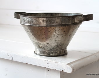 Antique kitchen colander Large sieve with handles Rustic Farmhouse Kitchen Decor