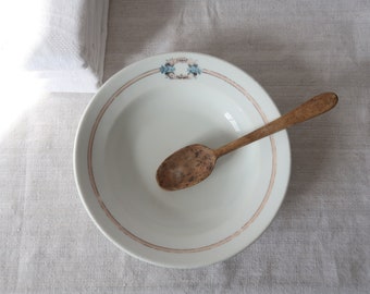 Antiker Porzellanteller Weisse Servierplatte Rustikaler Suppenteller Einfaches Landhaus Tafelgeschirr