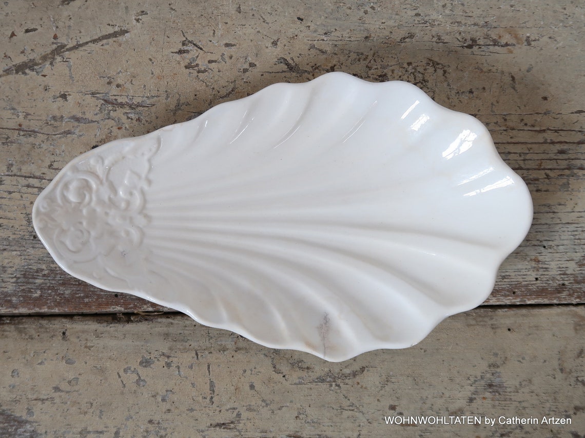 Antike weiße Keramikschale Längliche Keramikschüssel in | Etsy