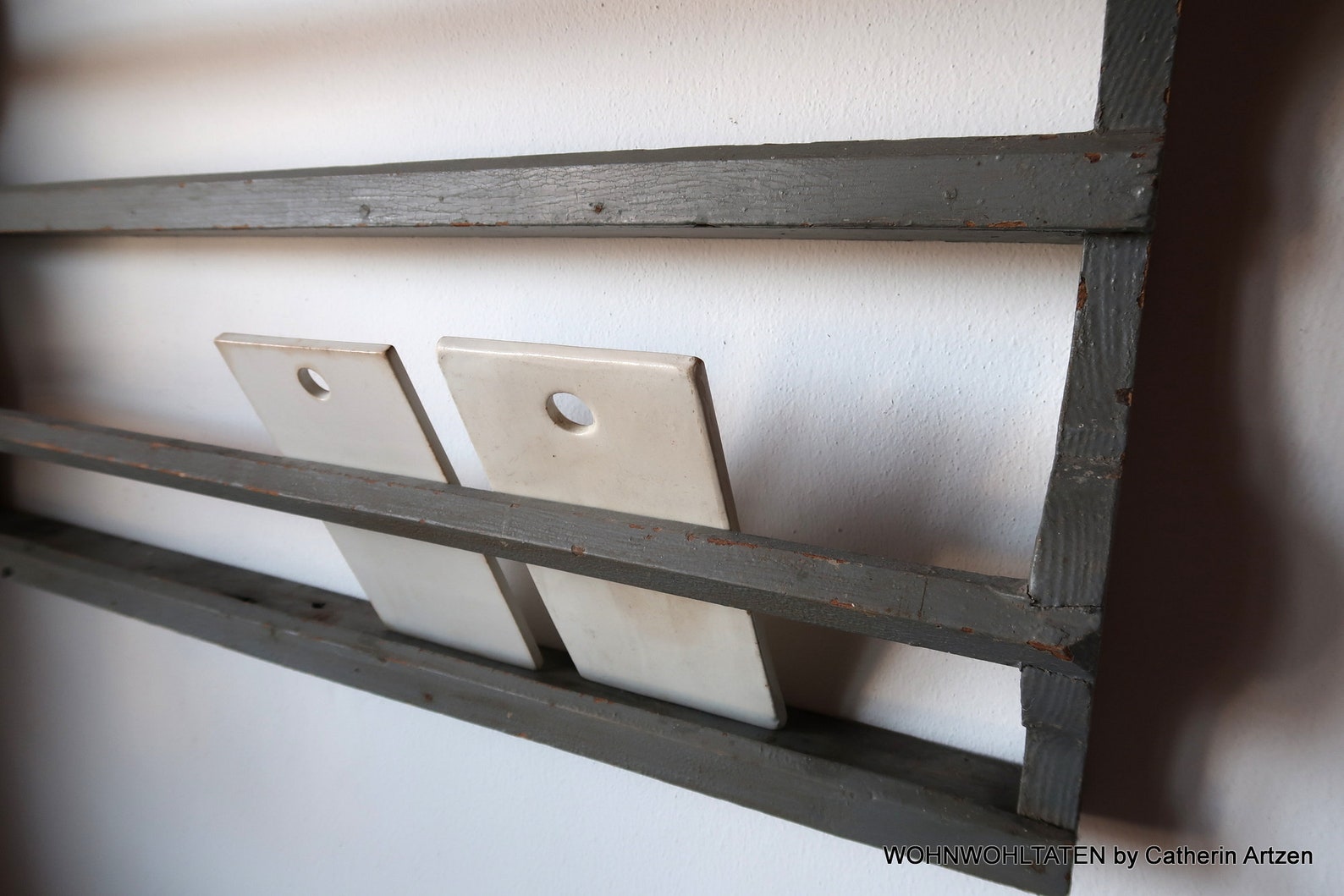 Original antikes Tellerregal Großes Holzregal mit | Etsy