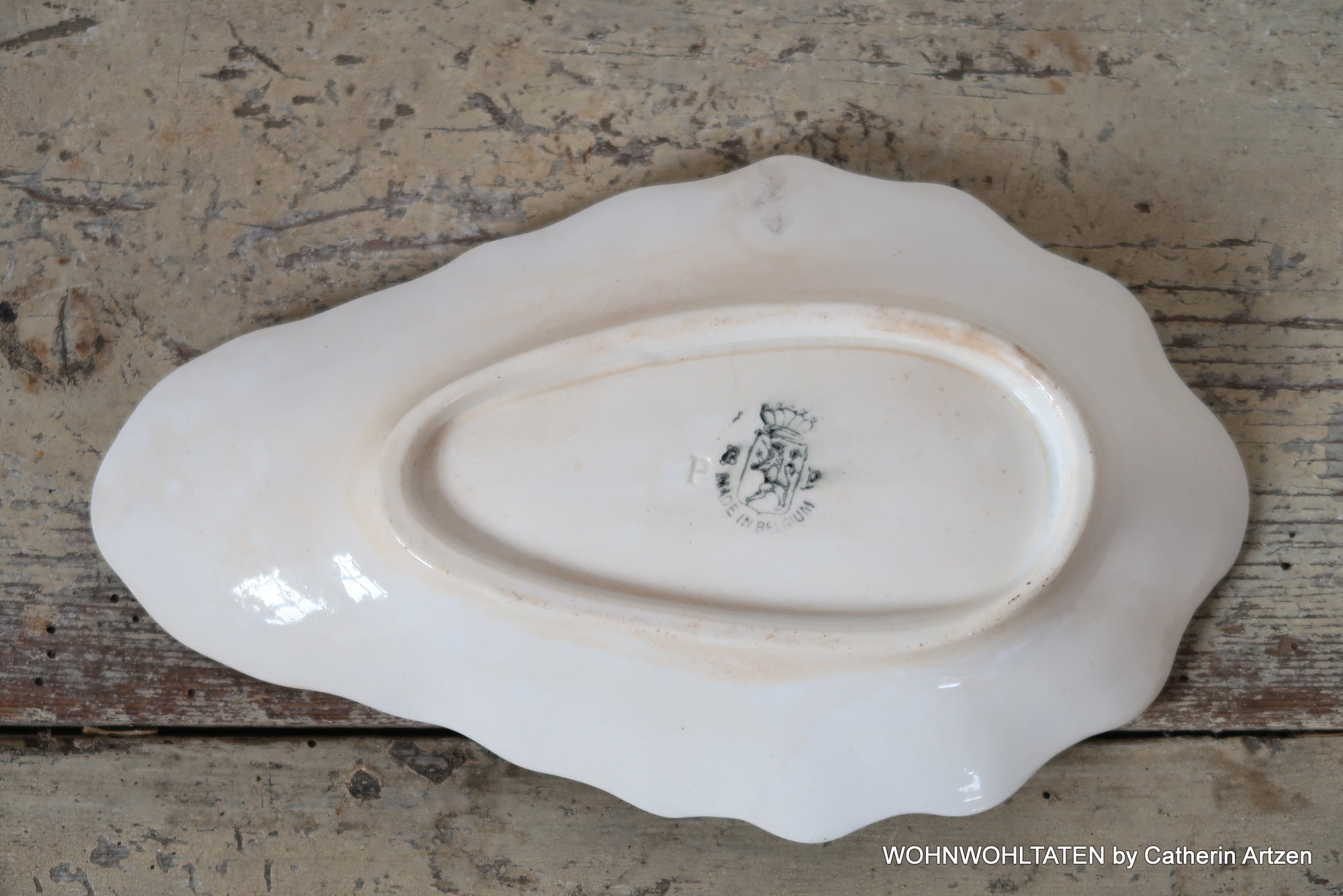 Antike weiße Keramikschale Längliche Keramikschüssel in | Etsy