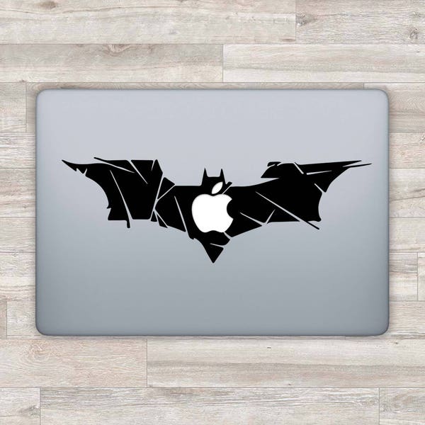 Logo de chauve-souris MacBook Decal Superhero MacBook Autocollant MacBook Air Pro Symbole de chauve-souris Ordinateur portable Decal Decal Autocollant d’ordinateur portable Z 1223