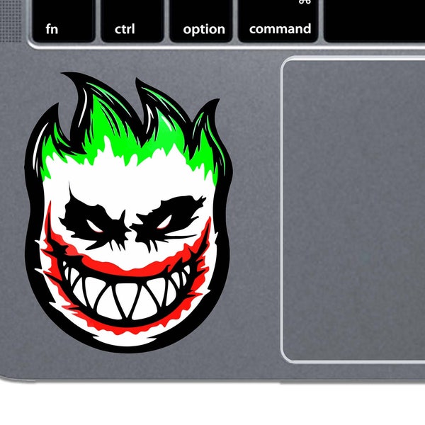 Joker MacBook Decal Bat MacBook Sticker The Joker Laptop Decal Clown Laptop Sticker Justice League Super Hero Villain Trackpad Air D 1401