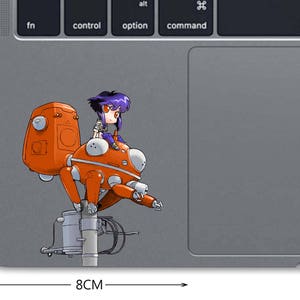 Ghost In The Shell Decal MacBook Decal MacBook Sticker Trackpad Decal Laptop Decal Laptop Sticker Pro Touchpad Sticker Major Matoko D 0527