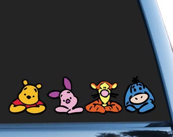 4x Poeh Auto Sticker Disney Bumper Sticker Window Decal Vinyl Sticker Winnie De Pooh Sticker Window Stickers Bagage Stickers Teigetje D 0665