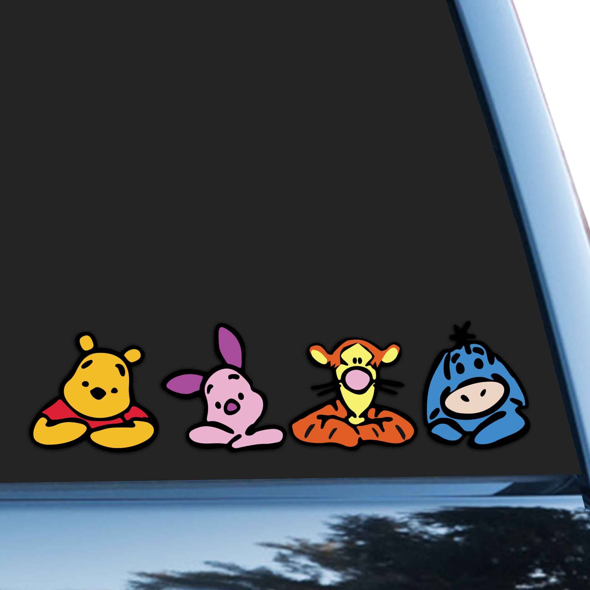 Winnie The Pooh Cartoon Set Of 4 Vinyl Sticker Decal - 5'' longer side ID:11