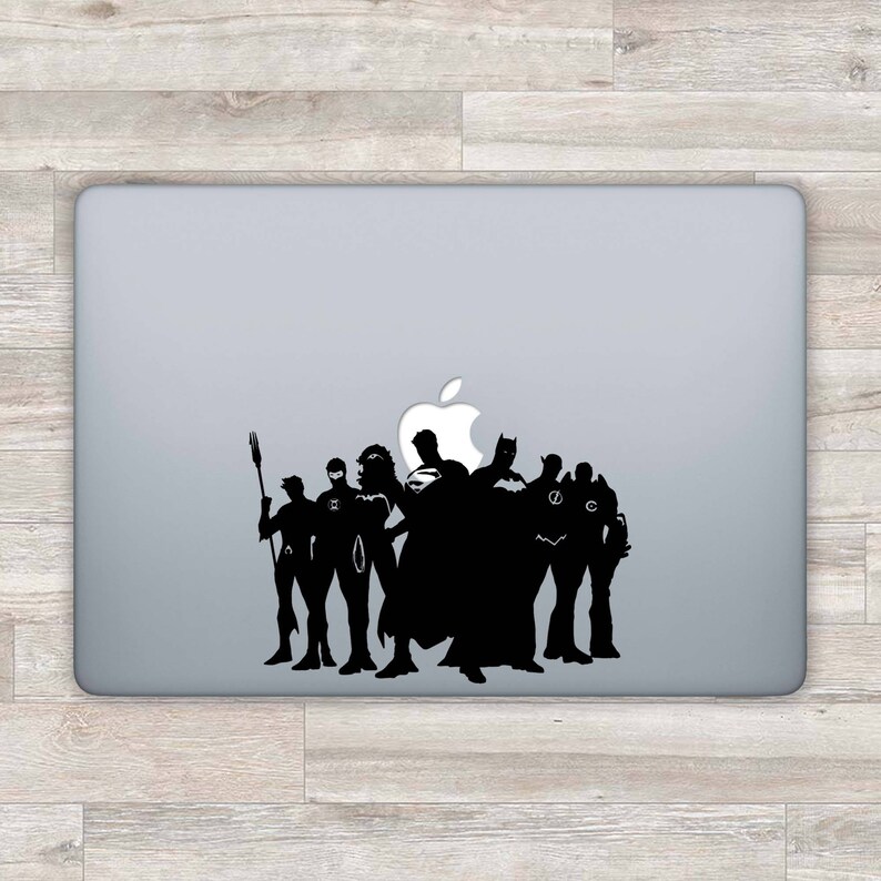 Laptop Sticker Justice League Laptop Decal Batman MacBook Decal MacBook Sticker Superhero MacBook Pro Decal MacBook Air Decal Vinyl Z 1220