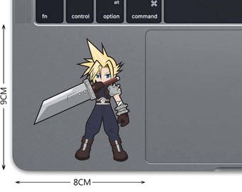 Final Fantasy MacBook Decal Cloud MacBook Sticker MacBook Pro MacBook Retina MacBook Air Touchpad decal Final Fantasy Cloud Vinyl D 0672