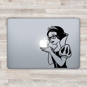 Snow White MacBook Decal Disney MacBook Sticker Apple Logo Decal MacBook Pro 2016 Laptop Decal Laptop Sticker Air 11 Hipster Glasses Z 1122