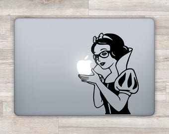 Schneewittchen MacBook Aufkleber Disney MacBook Sticker Apple Logo Decal MacBook Pro 2016 Laptop Aufkleber Laptop Sticker Air 11 Hipster Brille Z 1122