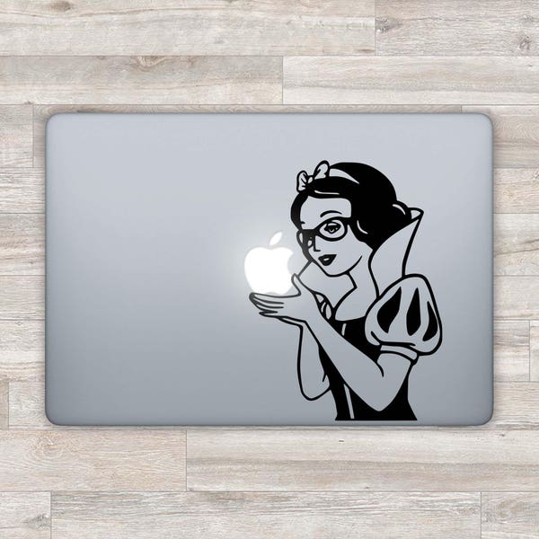 Schneewittchen MacBook Aufkleber Disney MacBook Sticker Apple Logo Decal MacBook Pro 2016 Laptop Aufkleber Laptop Sticker Air 11 Hipster Brille Z 1122