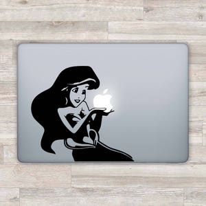 MacBook Decal Disney Ariel MacBook Sticker MacBook Pro Retina 13 15 MacBook Air Apple Logo Laptop Decal Laptop Sticker Little Mermaid Z 1400