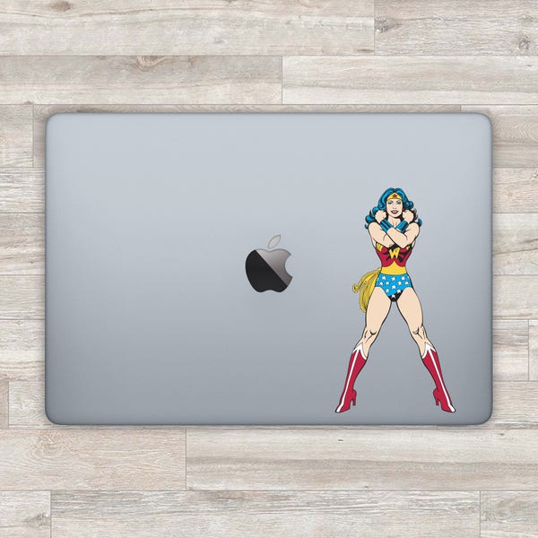 Wonder Woman MacBook Decal Superhero MacBook Sticker Super Hero Laptop Decal Laptop Sticker Pro Air 13 Justice League Wonderwoman 15 D 0802