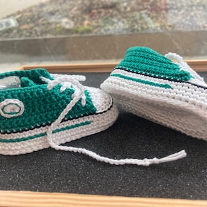 Crocheted Baby Sneakers | Handmade Baby Shoes | Newborn Gift | Baby Sneakers | Baby Booties Unisex | Baby Shower Gift Idea