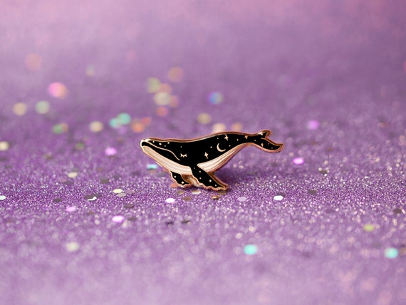 Cosmic Whale Black - Hard Enamel Pin