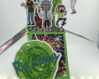 Rick and Morty 3D Pop Up Card